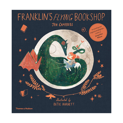 英文原版 龙背上的书店 Katie Harnett插画 Jen Campbell著 平装 会飞的书店 Franklin's Flying Bookshop