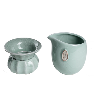 陶瓷茶具公道杯茶漏套装分茶器一体分茶杯紫砂装茶器公平杯公道杯