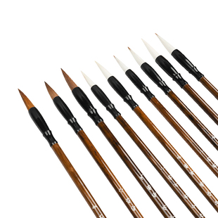 毛笔套装狼毫兼毫羊毛羊毫初学者小学生三年级大号白云羊豪兼豪中号中楷练字国画专用三支装儿童软笔书法狼豪