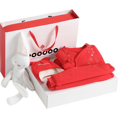 eoodoo衣服秋冬出生满月用品礼盒