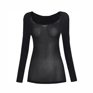 REGART日本制女士保暖上衣修身款中厚高弹力发热纤维高领保暖内衣