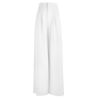 娇女王白色韩版OL通勤高腰长裤