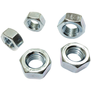 8.8级蓝白锌螺母GB6170发黑高强度螺母兰锌六角彩锌螺帽M2-M30