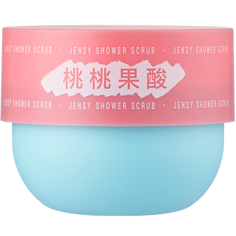 真皙桃桃果酸身体磨砂膏沐浴露二合一烟酰胺嫩白全身去角质海盐浴