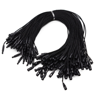 服装吊粒子弹头卡扣吊绳黑色米色吊绳子吊牌绳挂绳衣服手串针吊