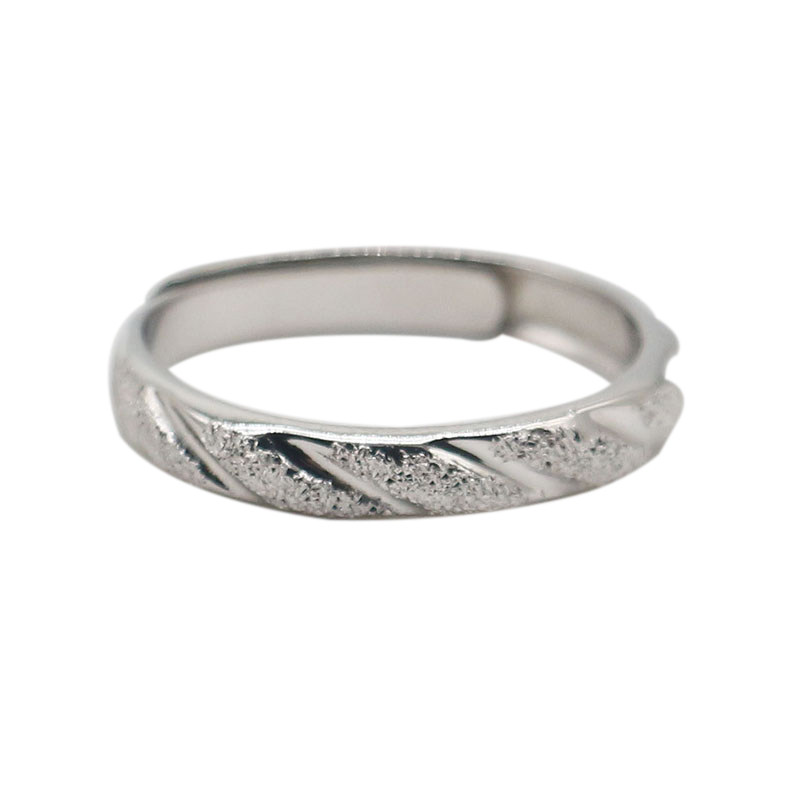 Frosted simple ring free engraving couple fashion