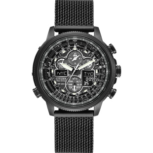 citizen西铁城黑天使正品手表男光动能多功能电波腕表JY8037-50E