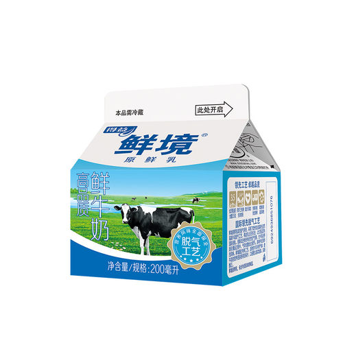 得益鲜境鲜牛奶巴氏杀菌鲜奶高品质生牛乳无添加乳制品低温奶