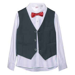 胖童礼服男童加肥大码西装马甲套装主持人钢琴表演大童英伦演出服