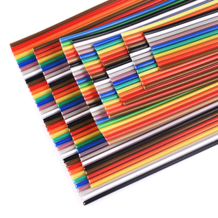 彩色排线1米杜邦线10p14/16/20/26/34/40P彩排线1.27mm间距兼容FC