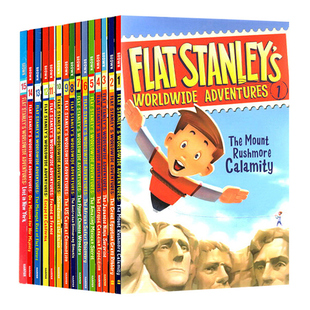 英文原版 纸片人斯坦利的全球冒险 Flat Stanley's Worldwide Adventures 1-15册 扁平男孩 初级章节桥梁小说儿童课外阅读