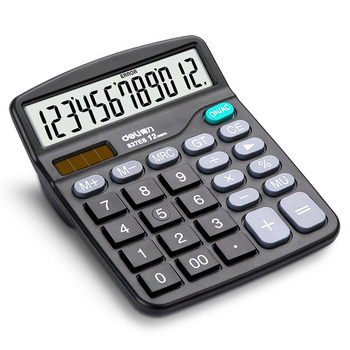 Deli calculator financial accounting dual power supply