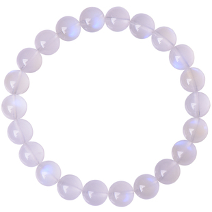 月光石手链天然水晶月亮石斯里兰卡奶油体蓝月光石手串女