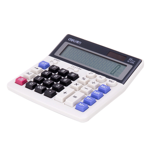 得力计算器办公用太阳能计算器会计专用计算器电子计算器2136ES