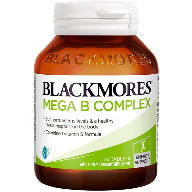 BLACKMORES澳佳宝复合B族维生素b6/b12/b2VB75片熬夜男女澳洲进口