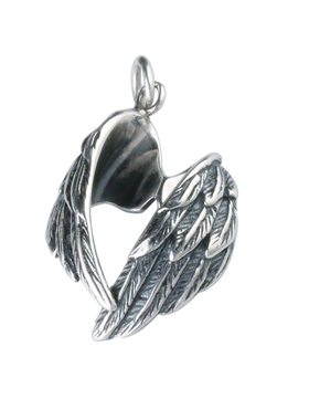 yuki男士925纯银项链拥抱翅膀INS