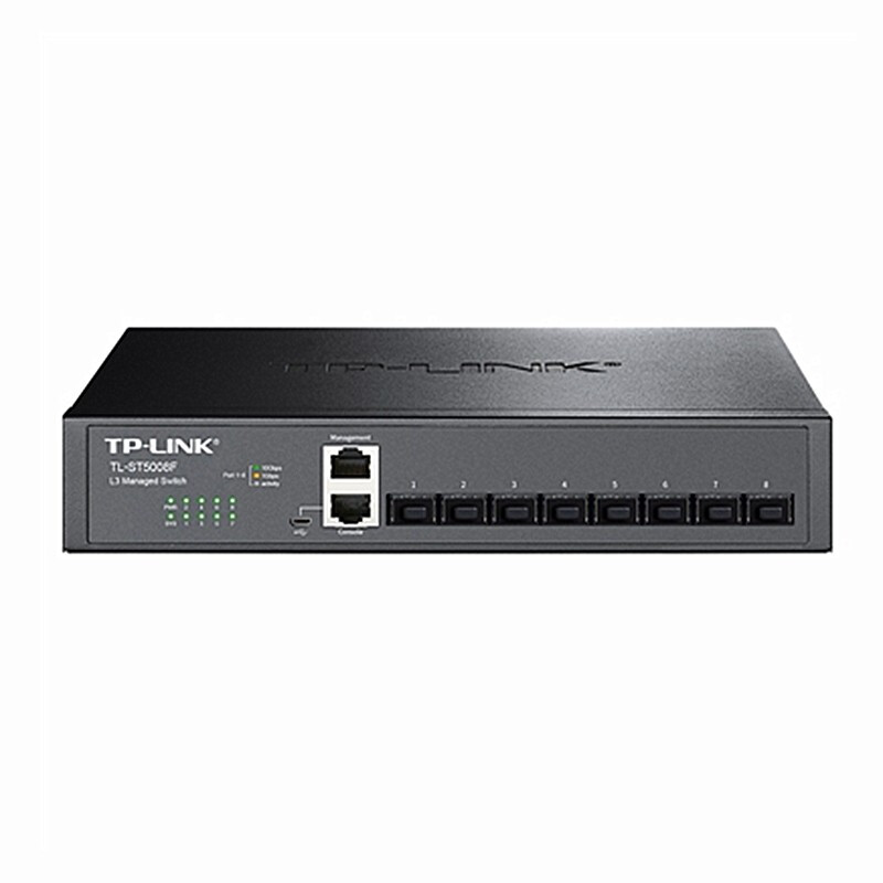 TP-LINK普联 TL-ST5008F 8口全万兆交换机三层网管SFP+光口tplink数据中心nas传输大数据虚拟化交换机