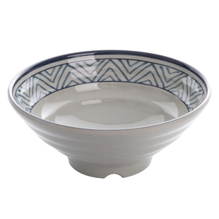 扬格麻辣烫大碗汤碗日式面碗商用油泼拉面碗密胺猪脚盖饭碗蓝线条