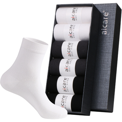 aicare抗菌防臭商务男袜夏季薄款