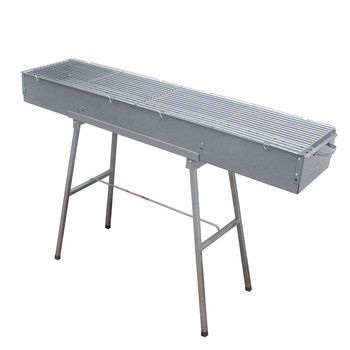 Outdoor large charcoal barbecue grill complete set