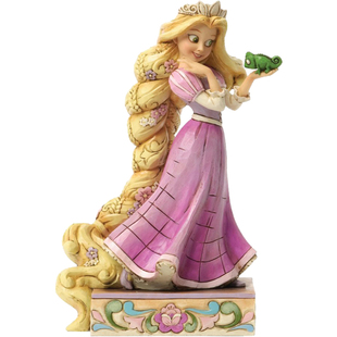 enesco迪士尼长发公主与变色龙手办正版魔发奇缘乐佩公主周边摆件