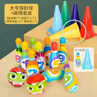 Боулинг большой 10 кеглей + 2 шара + 18 колец + 5