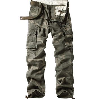 Heavyweight work pants straight loose pocket camouflage trousers