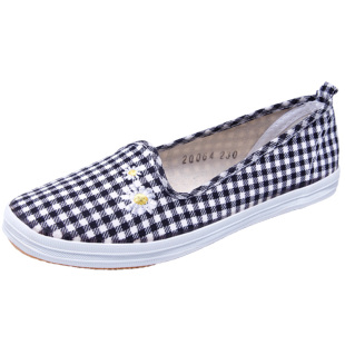 赛格中老年老北京布鞋女新款2025帆布鞋一脚蹬秋款防滑妈妈春秋款