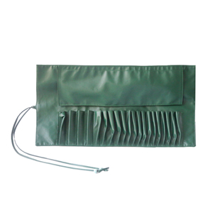 cici化妆刷收纳包化妆包卷袋 12孔 20孔 专业化妆刷袋黑色哑蓝绿