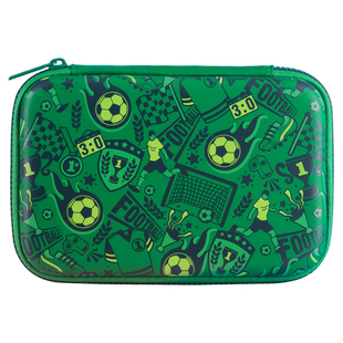 童学们好双层文具盒1-6年级小学生潮酷热血足球男时尚大容量笔袋