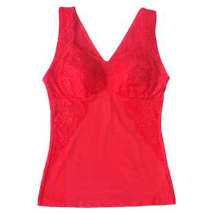 爱比娜无钢圈聚拢减压全棉背心式文胸蕾丝性感百搭内衣女A427-1