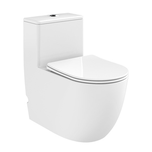 陶谷直冲式超短款马桶小户型靠墙后墙排冲落式移位管道坐厕60012