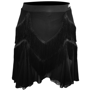 皇朝拉丁舞裙半身裙流苏拉丁舞服女成人舞蹈练功服舞裙短裙A2122