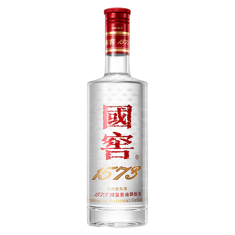 【国窖1573】官方旗舰店 经典装52度500ml*2白酒+红釉酒具