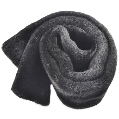 男式双面整皮水貂韩版冬超长围巾