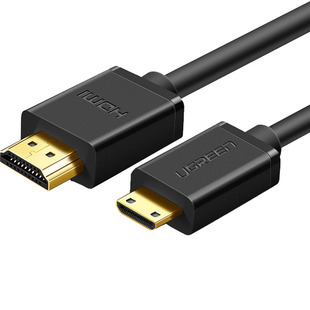 绿联minihdmi转hdmi线迷你小转大高清连接转接头适用佳能单反相机