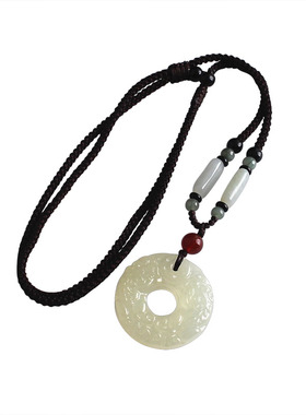 阿富汗玉石招财貔貅大气吊坠项链