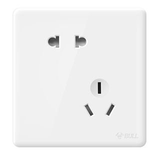 公牛开关插座86型墙壁大面板家用USB五孔插座电源带G28珍珠白开关