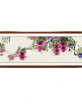 紫气东来挂画新中式卧室床头画