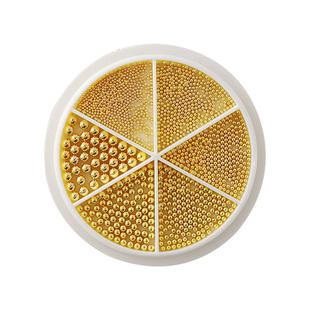 0.4迷你新款圆盘混装美甲钢珠极小鱼子酱金属球金色银色黑色珠子