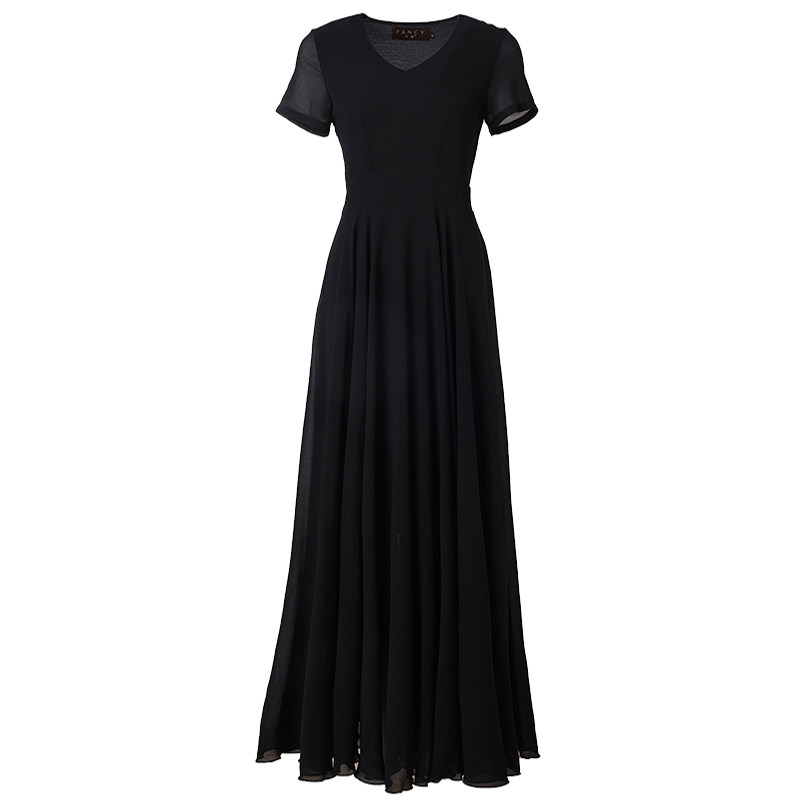 沙滩裙女夏季2026新款三亚海边度假超仙修身气质中长款雪纺连衣裙