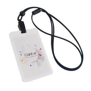卡富仕时尚高贵工作证卡套考勤识别ICID门禁卡配可伸缩打卡弹力硅胶圆挂绳参会议出入工作证胸员工牌厂牌定制