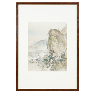 中式木纹字画装裱框架书法国画框外框定制卡纸画框铝合金相框挂墙