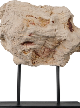 轻奢样板间木化石软装饰品