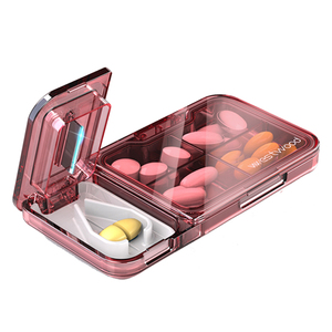 多功能方便药盒提醒便携迷你随身密封药片切割神器收纳分装分药器