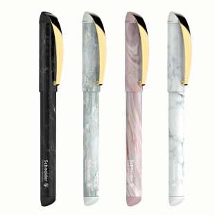 免费刻字德国进口施耐德云石办公商务学生用成人双笔头套装礼盒0.5mm钢笔走珠笔礼物送礼墨囊可替换