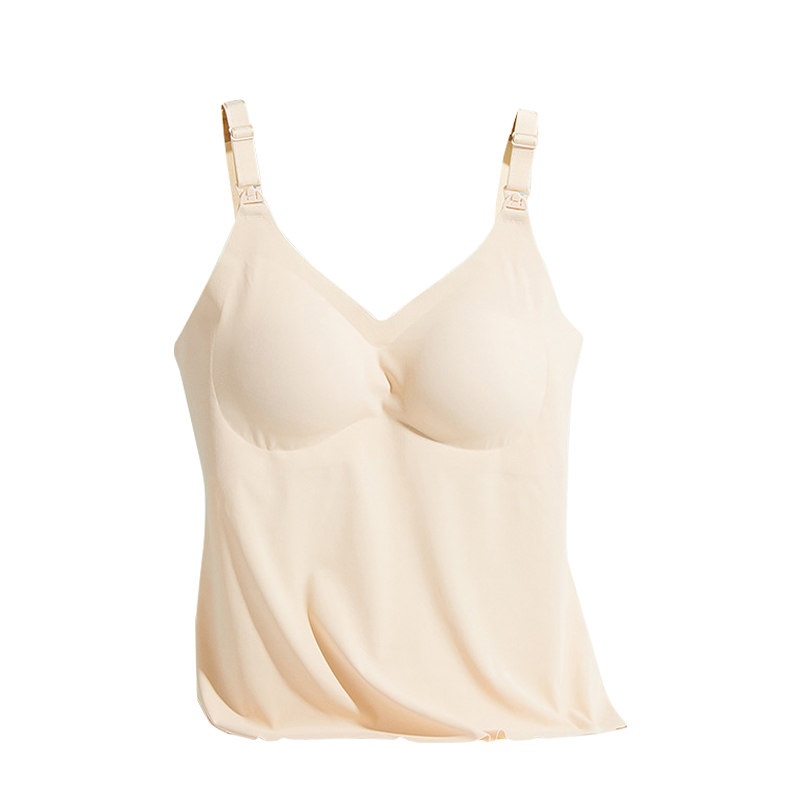 棉次元哺乳背心吊带春秋孕妇大码产后上衣哺乳期喂奶内衣免穿文胸