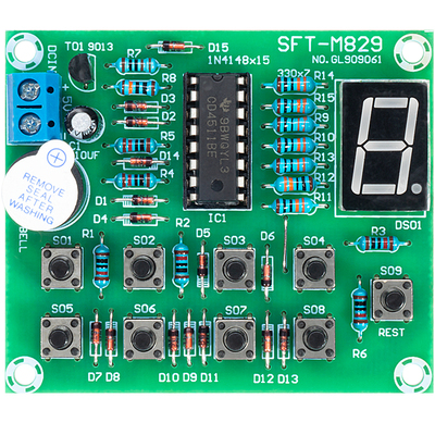 8路多路CD4511八路抢答器散件电子DIY套件实训器材课程制作教材