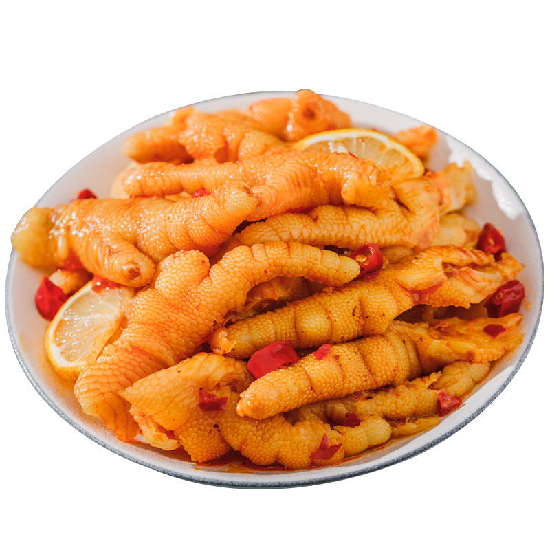 2斤装酸辣无骨即食网红柠檬鸡爪