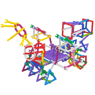 儿童聪明棒积木百变魔术棒建构棍子玩具男益智幼儿园拼搭塑料教具